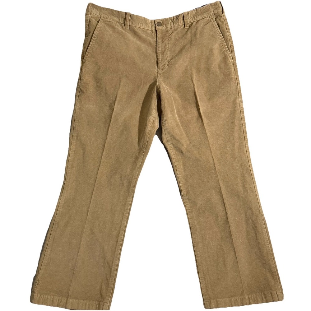 Bonobos Corduroy Pants Mens 38x28 Tan Brown Straight Fit Flat Front Casual